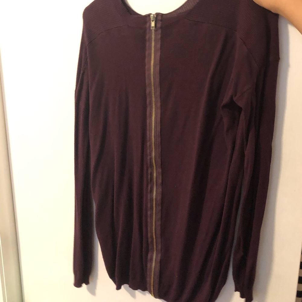 Purple Zipper back Long Sleeve